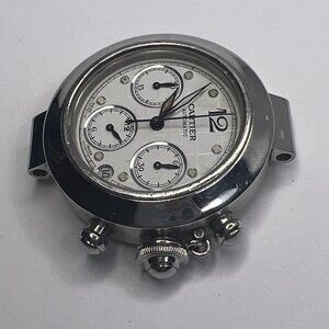 CARTIER Pasha de Cartier 2412 Automatic Chronograph Date Watch For Parts/Repair